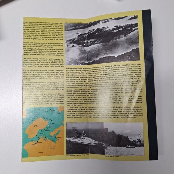 USS Arizona Brochure Memorial 80s 90 Vintage Collectible Hawaii Ship War Pacific - Picture 3 of 6